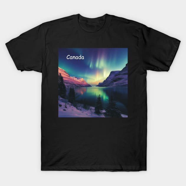 Northern Lights . T-Shirt by Canadaman99